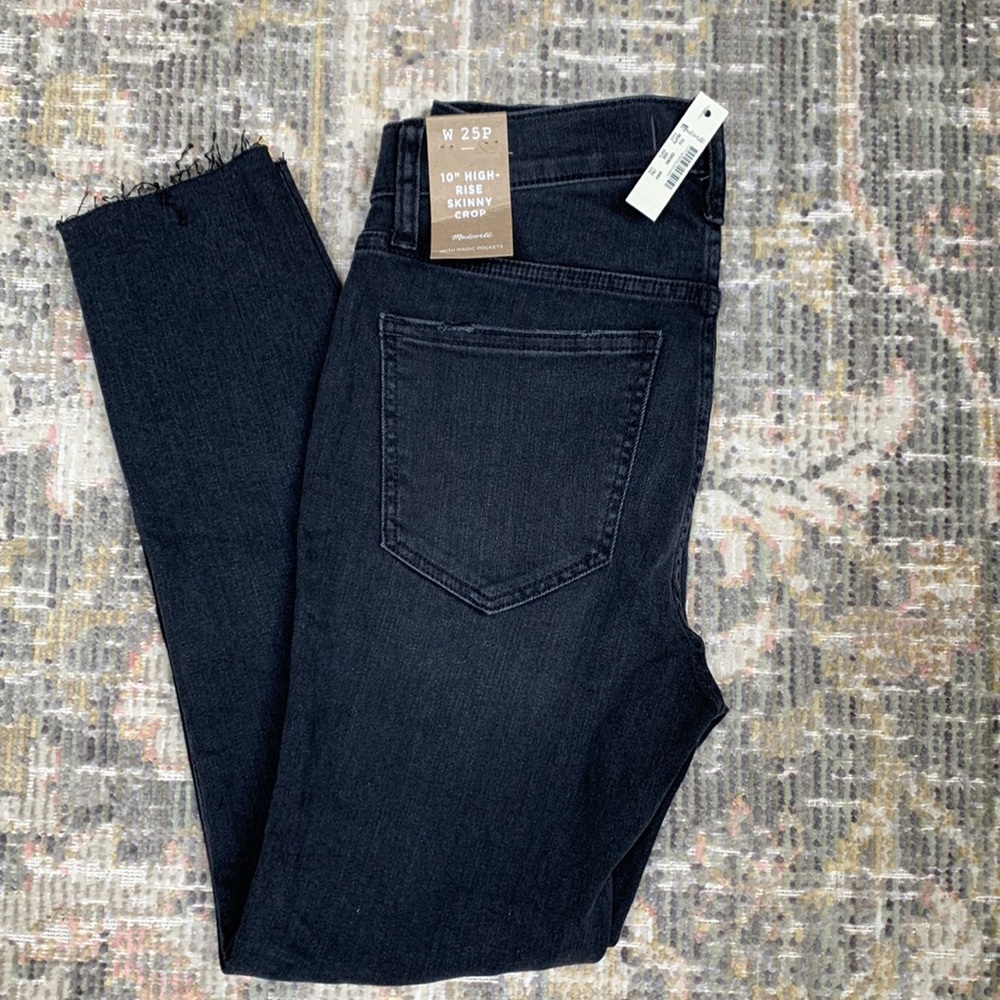 new madewell 10” high rise skinny crop size 25P in Hartland Wash